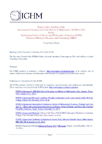 ICHM) in 2014 for the International Union of History and Philosophy of Science (IUHPS) Division of History of Science and Technology (DHST)