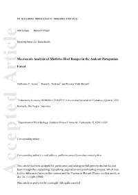 Macroscale Analysis of Mistletoe Host Ranges in the Andean‐Patagonian