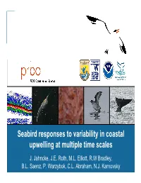 Seabird Responses to Variability in Coastal Upwelling at Multiple Time Scales J