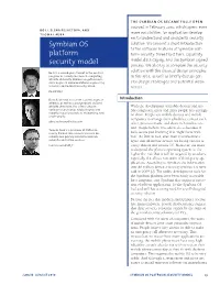 Symbian OS Platform Security Model