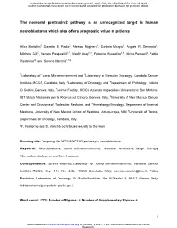 The Neuronal Pentraxin-2 Pathway Is an Unrecognized Target in Human Neuroblastoma Which Also Offers Prognostic Value in Patients