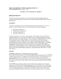 THIS STAFF REPORT COVERS CALENDAR ITEM NO.: 8 for the MEETING OF: April 19, 2007 TRANSBAY JOINT POWERS AUTHORITY BRIEF DESCRIPT