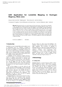 UAV Application for Landslide Mapping in Kuningan Regency, West Java