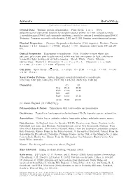 Alstonite Baca(CO3)2 C 2001-2005 Mineral Data Publishing, Version 1