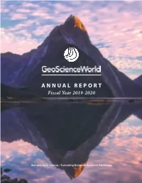 ANNUAL REPORT Fiscal Year 2019-2020