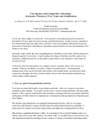 Can Openers and Comparative Advantage: Alternative Theories of Free Trade and Globalization