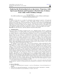 Exploring the Relationship Between Spectators' Experience