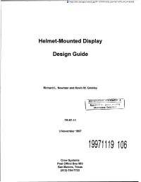 Helmet-Mounted Display Design Guide I Contract NAS2-14151