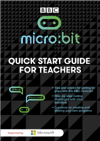 Quick Start Guide for Teachers