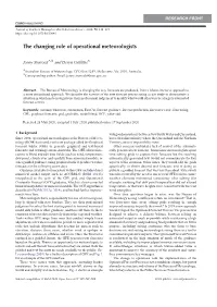The Changing Role of Operational Meteorologists