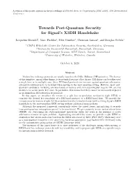 Towards Post-Quantum Security for Signal's X3DH Handshake