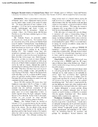 Endogenic Thermal Activity at Cerberus Fossae, Mars? M. P. Milazzo1 and A