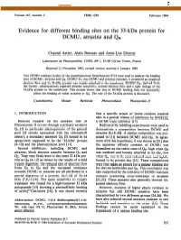 Evidence for Different Binding Sites on the 33-Kda Protein for DCMU, Atrazine and QB