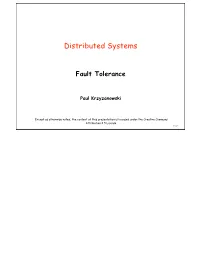 Fault Tolerance