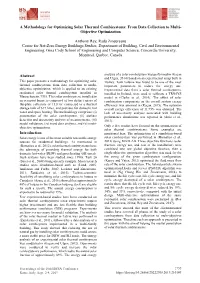 A Methodology for Optimizing Solar Thermal Combisystems: from Data Collection to Multi- Objective Optimization