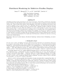Distributed Rendering for Multiview Parallax Displays