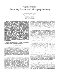Extending Fortran with Meta-Programming