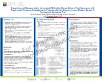 Prevention and Management of Intravesical BCG-Related Lower Urinary Tract Symptoms with Prophylactic Pentosan Polysulphate In