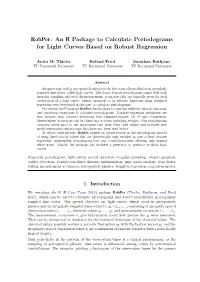 Robper: an R Package to Calculate Periodograms for Light Curves Based on Robust Regression