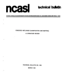 TB606 Forested Wetlands Classification and Mapping