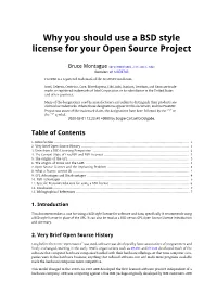 Why You Should Use a BSD Style License for Your Open Source Project