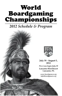 2012 Schedule & Program