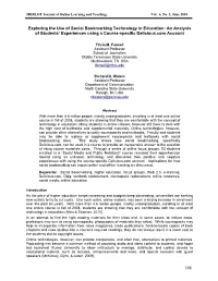 398 Exploring the Use of Social Bookmarking Technology In