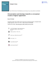 Denunciation and Doxing: Towards a Conceptual Model of Digital Vigilantism