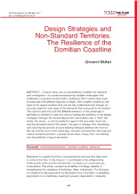 Design Strategies and Non-Standard Territories. the Resilience of the Domitian Coastline