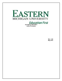 Emergency Operations Center (EOC) Plan Procedures
