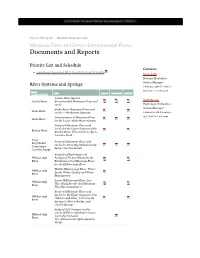 Environmental Flows) Documents and Reports
