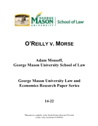 O'reilly V. Morse