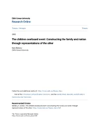 The Children Overboard Event: Constructing the Family and Nation Through Representations of the Other
