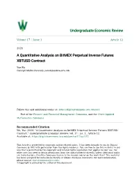 A Quantitative Analysis on Bitmex Perpetual Inverse Futures XBTUSD Contract