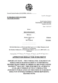 Approved Redacted Judgment