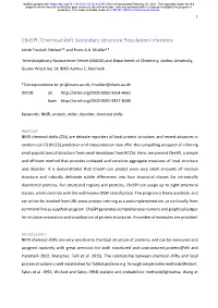 Chemical Shift Secondary Structure Population Inference