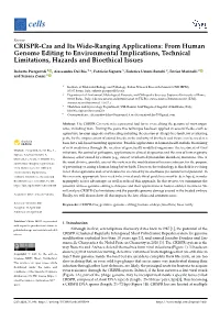 CRISPR-Cas and Its Wide-Ranging Applications: from Human Genome Editing to Environmental Implications, Technical Limitations, Hazards and Bioethical Issues