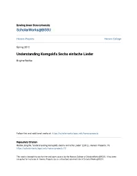 Understanding Korngold's Sechs Einfache Lieder