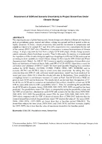 Assessment of GCM and Scenario Uncertainty to Project Streamflow Under Climate Change