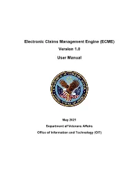 Electronic Claims Management Version 1.0 Engine User Manual