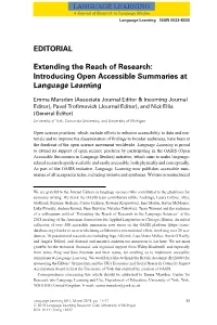 &lt;I&gt;Language Learning