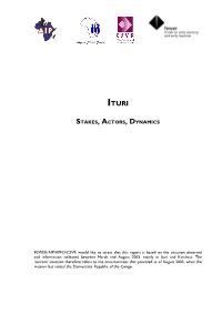 Ituri:Stakes, Actors, Dynamics