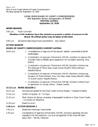 Members of the Audience Have Five Minutes to Present a Matter of Concern to the Board