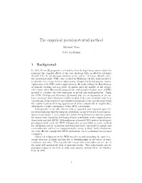 The Empirical Pseudopotential Method