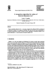 A Recognition Algorithm for Orders of Interval Dimension Two S