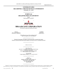 BROADCOM CORPORATION (Exact Name of Registrant As Specified in Its Charter)