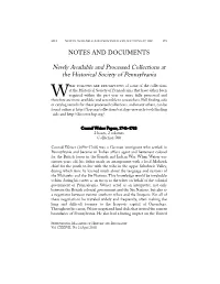 Notes and Documents