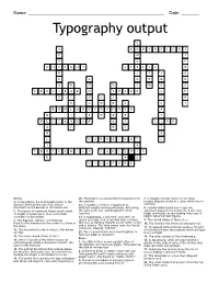 Typography Output
