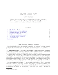 CHAPTER 6: RICCI FLOW Contents 1. the Hamilton–Perelman Program