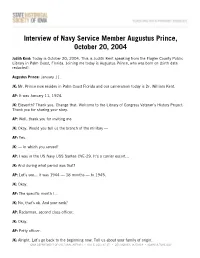 Full Transcript of Augustus Prince Interview